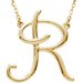 Script Initial Necklace or Center