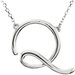 Script Initial Necklace or Center