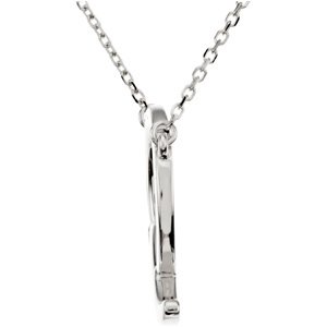 Script Initial Necklace or Center