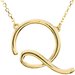 Script Initial Necklace or Center