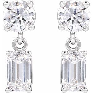 Two-Stone Dangle Earrings