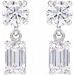 Two-Stone Dangle Earrings