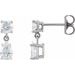 Two-Stone Dangle Earrings