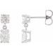 Two-Stone Dangle Earrings