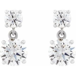 Two-Stone Dangle Earrings