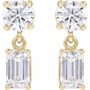 Two-Stone Dangle Earrings