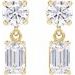 Two-Stone Dangle Earrings