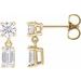 Two-Stone Dangle Earrings