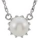 Solitaire Pearl Crown Necklace or Center