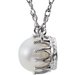Solitaire Pearl Crown Necklace or Center