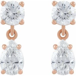 Two-Stone Dangle Earrings