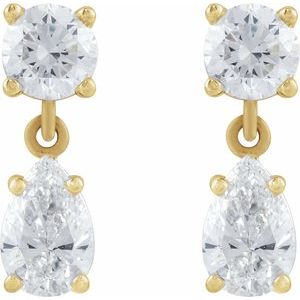 Two-Stone Dangle Earrings