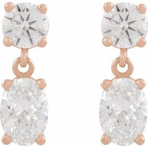 Two-Stone Dangle Earrings