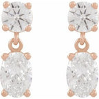 Two-Stone Dangle Earrings