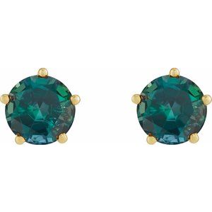 Solitaire Stud Earrings
