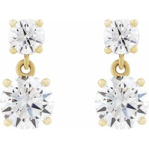 Two-Stone Dangle Earrings
