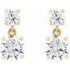 Two-Stone Dangle Earrings