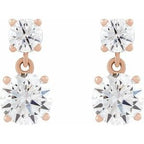 Two-Stone Dangle Earrings
