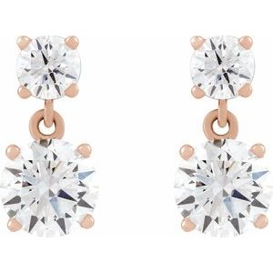Two-Stone Dangle Earrings