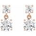 Two-Stone Dangle Earrings