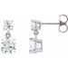 Two-Stone Dangle Earrings