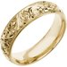 Hand-Engraved Milgrain Stepped-Edge Comfort-Fit Half Round Band