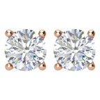 Round 4-Prong Lightweight Stud Earrings