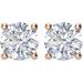 Round 4-Prong Lightweight Stud Earrings
