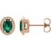 Round 4-Prong Claw Bezel-Style Stud Earrings