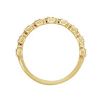Geometric Anniversary Band with Bead Blast/Matte Finish