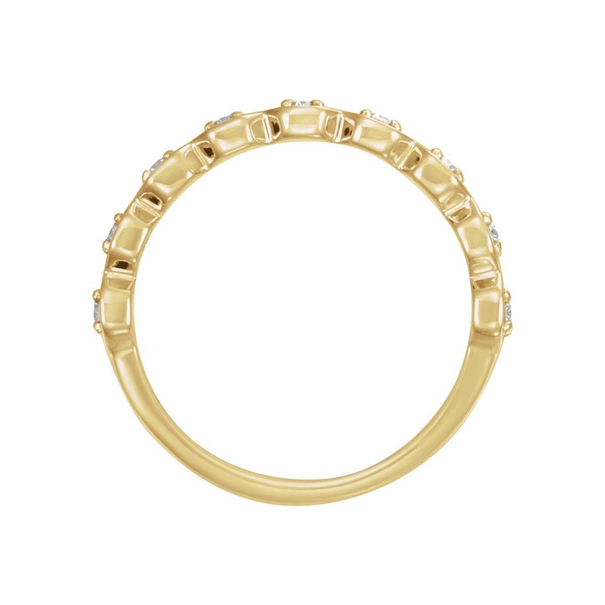 Geometric Anniversary Band with Bead Blast/Matte Finish