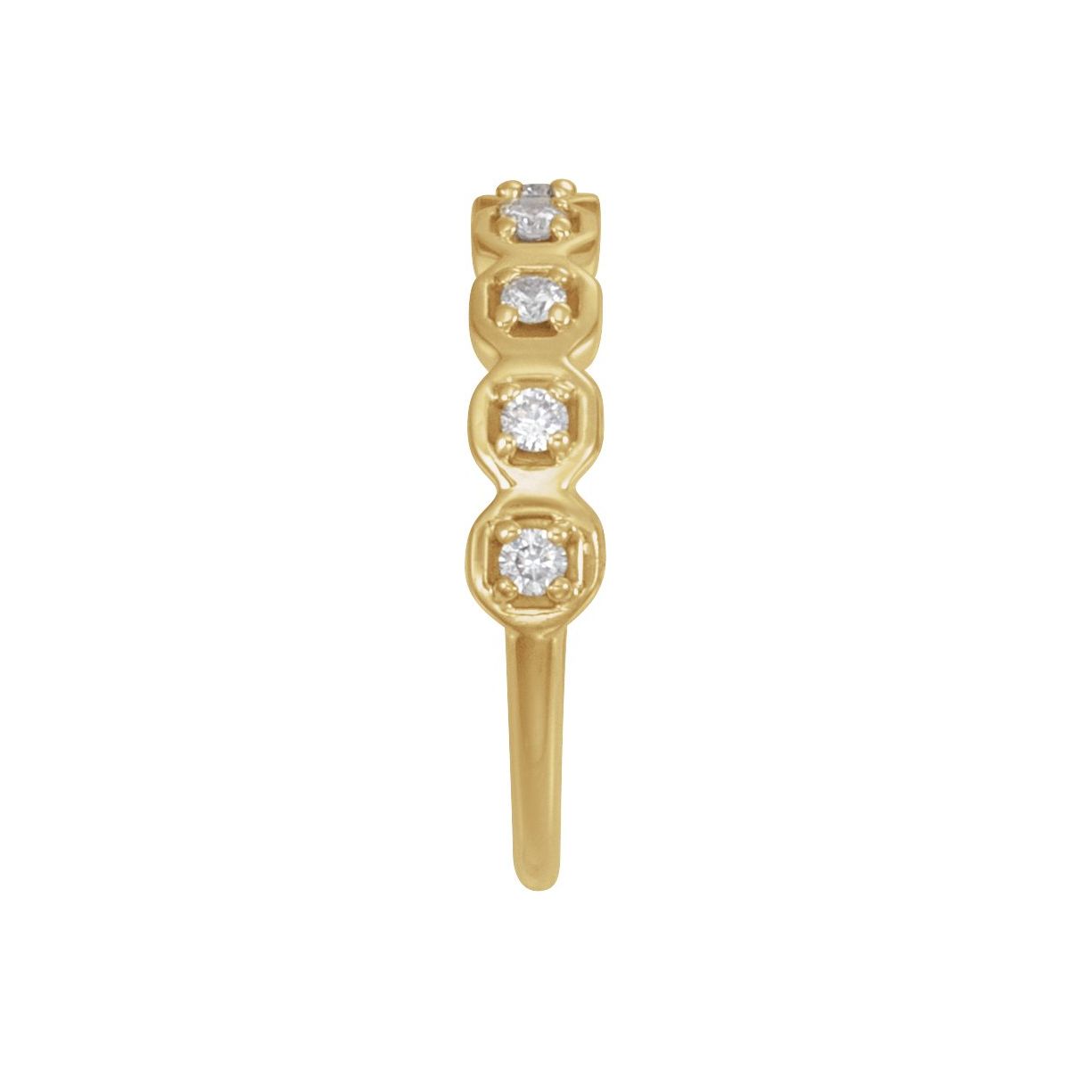 Geometric Anniversary Band with Bead Blast/Matte Finish