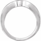 Half-Bezel Three-Stone Engagement Ring or Band