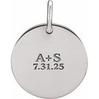 Engravable Circle Charm/Pendant