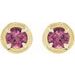 Round 4-Prong Claw Bezel-Style Stud Earrings