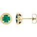 Round 4-Prong Claw Bezel-Style Stud Earrings