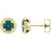 Round 4-Prong Claw Bezel-Style Stud Earrings