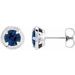 Round 4-Prong Claw Bezel-Style Stud Earrings