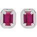Round 4-Prong Claw Bezel-Style Stud Earrings
