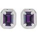 Round 4-Prong Claw Bezel-Style Stud Earrings