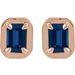 Round 4-Prong Claw Bezel-Style Stud Earrings