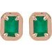 Round 4-Prong Claw Bezel-Style Stud Earrings
