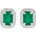 Round 4-Prong Claw Bezel-Style Stud Earrings