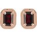 Round 4-Prong Claw Bezel-Style Stud Earrings