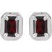 Round 4-Prong Claw Bezel-Style Stud Earrings