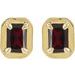 Round 4-Prong Claw Bezel-Style Stud Earrings