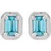 Round 4-Prong Claw Bezel-Style Stud Earrings