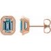 Round 4-Prong Claw Bezel-Style Stud Earrings