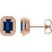 Round 4-Prong Claw Bezel-Style Stud Earrings