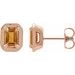 Round 4-Prong Claw Bezel-Style Stud Earrings